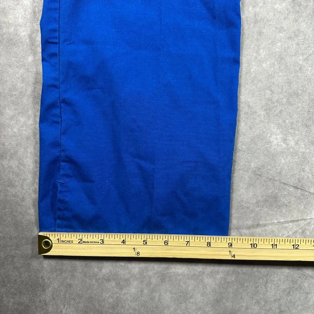 Dickies Mens Royal Blue Cargo Scrub Pants Medium Drawstring Utility Workwear